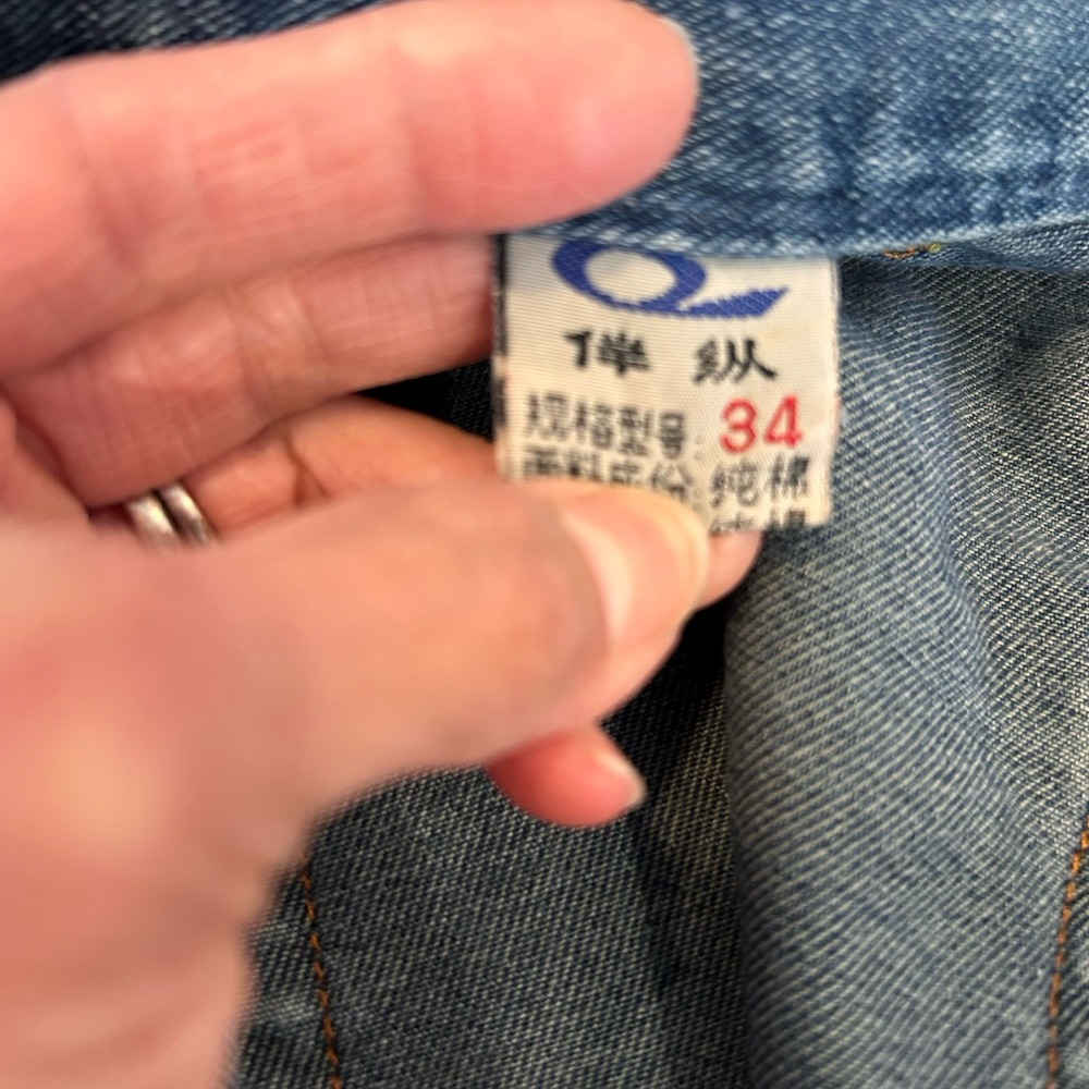Side Seam Jean Front Patch Pocket Utility Relaxed Medium Wash 30" Edgy Cool Girl - Picture 12 of 13